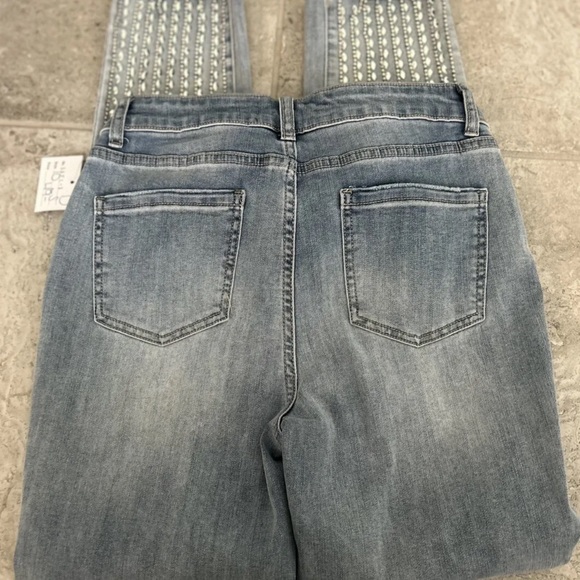 Frank Lymon Blue Denim Size Small Jeans Beaded - Picture 5 of 6